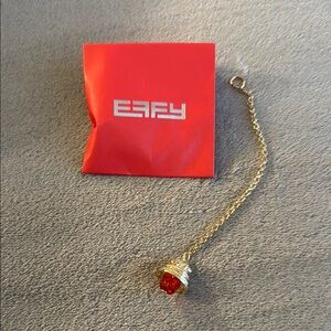 EFFY Gold Chain with Red Pendant